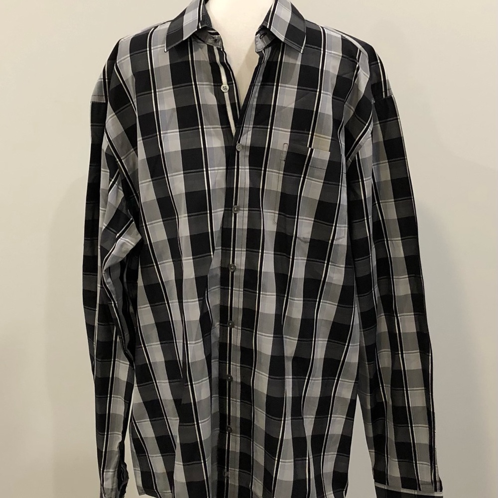 Bugatchi Checked Button Down Shirt - image 1